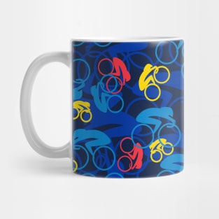 cyclist pattern Mug